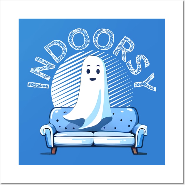 Indoorsy- A cut loner ghost Wall Art by alcoshirts
